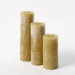 Dekocandle – Cilinderkaars ø7 x 15 cm – Moss green