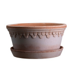 Københavner raw low pot + saucer – Rosa