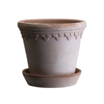 Bergs Potter – Københavner raw pot + saucer – Rosa