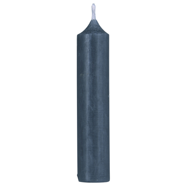 IB Laursen – Dinner candle short – Dusty blue rustic ø2,2, H: 11 cm