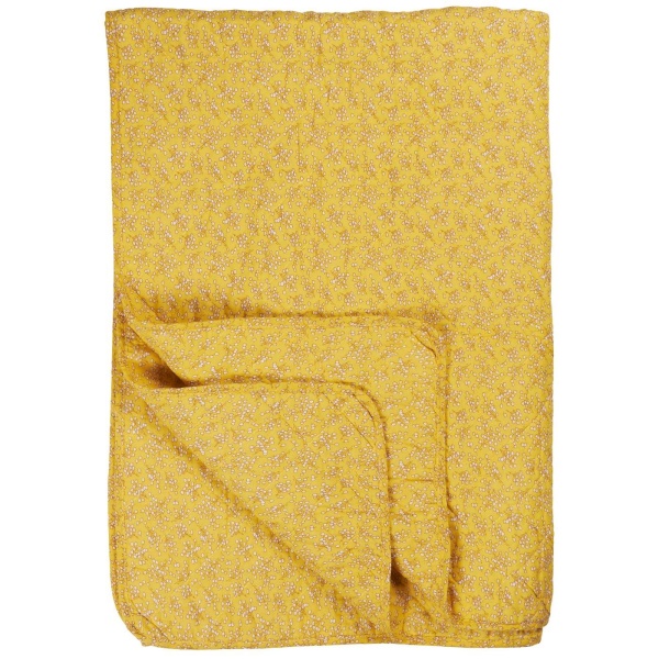 IB Laursen – Quilt, yellow with white flowers