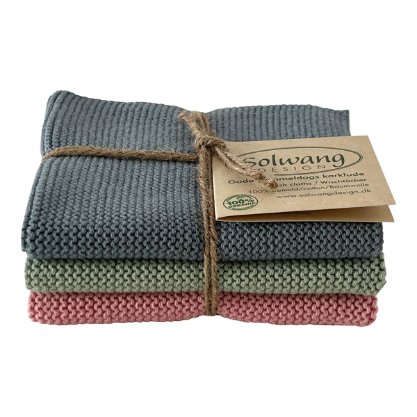 Solwang Design – vaatdoekjes – Dusty combi – set van 3