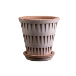 Bergs Potter – Pantheon raw pot + saucer – rosa