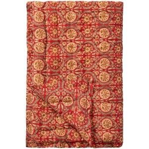 IB Laursen – Quilt Bella red w/earth-toned pattern