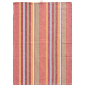 IB Laursen – Tea towel w/multicoloured stripes red, 3 pcs