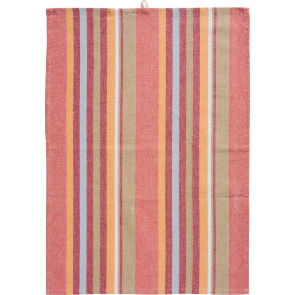 IB Laursen – Tea towel w/multicoloured stripes red, 3 pcs