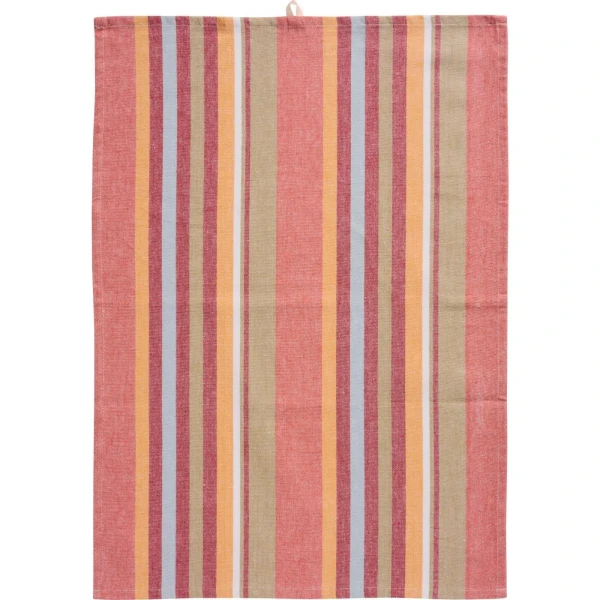 IB Laursen – Tea towel w/multicoloured stripes red, 3 pcs