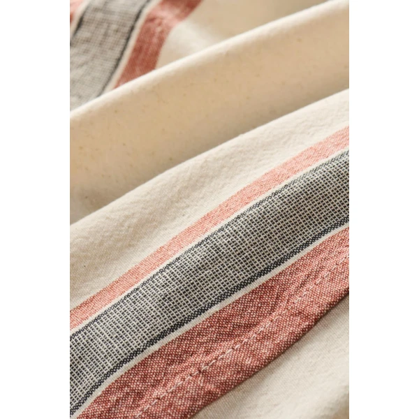 IB Laursen – Tea towel Walter natural w/rust coloured and grey stripes on the sides - Afbeelding 2