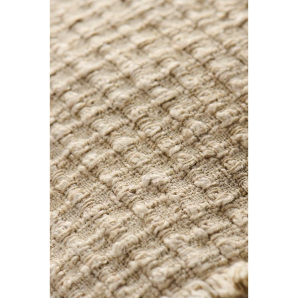 IB Laursen - Cushion cover coarsely woven in checkered pattern, 4 sides w/fringes, 35 x 80 cm - Afbeelding 2