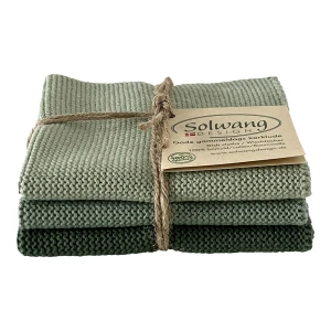 Solwang Design – vaatdoekjes – Seagreen combi – set van 3