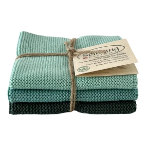 Solwang Design – vaatdoekjes – Petrol combi – set van 3