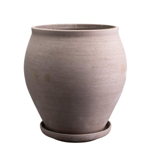 Bergs Potter – Delphi raw pot + saucer – grey