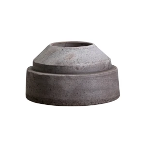 Bergs Potter – Hoff raw candle holder – grey