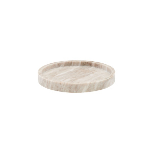 Meraki – Tray marble – Beige (dia: 25 cm)