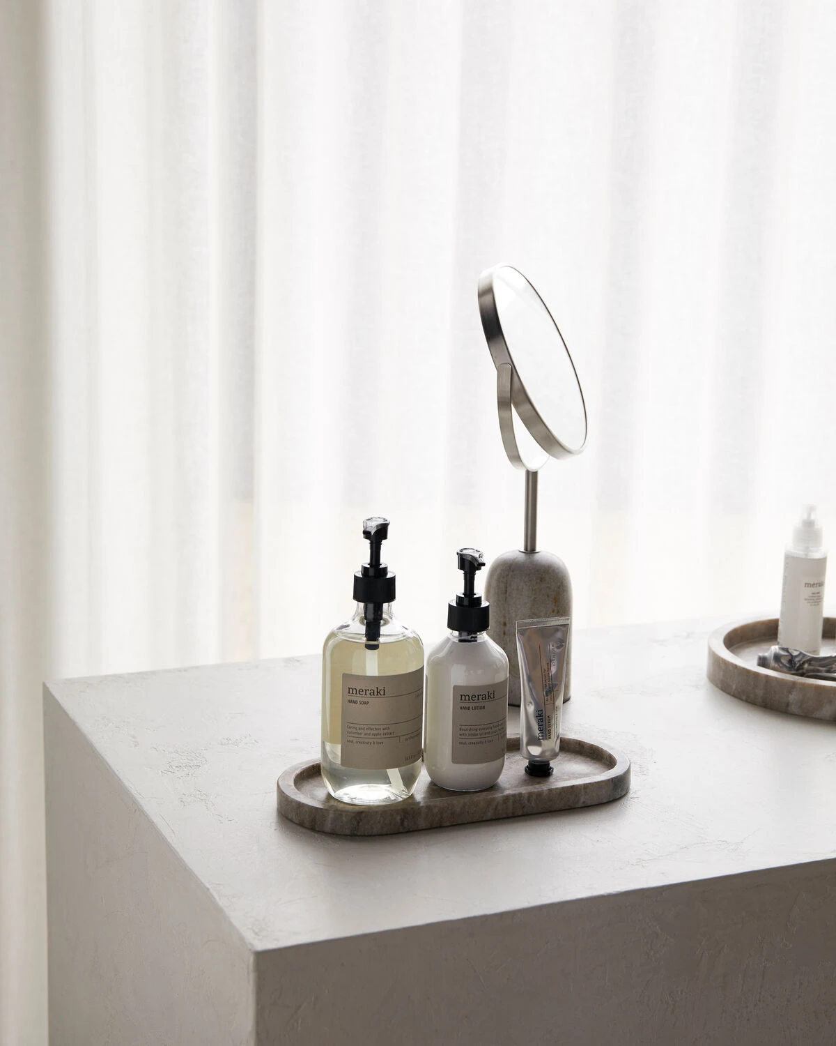 Meraki – Tray marble – Beige (ovaal) - Afbeelding 2