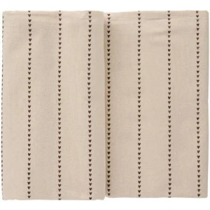 IB Laursen – Tafellaken Valentina brown hearts – 150 x 250 cm