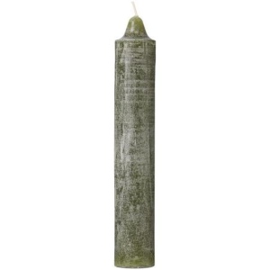 IB Laursen – Rustic candle – Olive green 23 x ø3,8 cm
